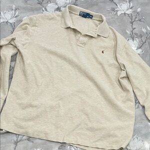 Polo Ralph Lauren Beige Long Sleeve Polo - Men’s XXL